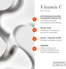 Advanced Clinicals Vitamin C Face Serum 1.75 FL Oz/ 52 mL