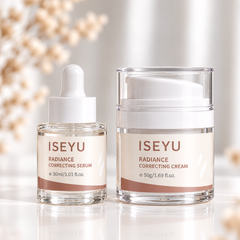 ISEYU Radiance Correcting Duo | Brightening Serum & Face Cream | Dark Spot, Uneven Tone & Barrier Care