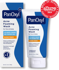 PanOxyl Acne Foaming Wash Benzoyl Peroxide 10% Maximum Strength Antimicrobial, 5.5 Oz