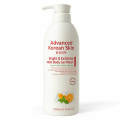 Advanced Korean Skin Bright & Exfoliate Mint Body Gel Wash (WHITE) 1200ML