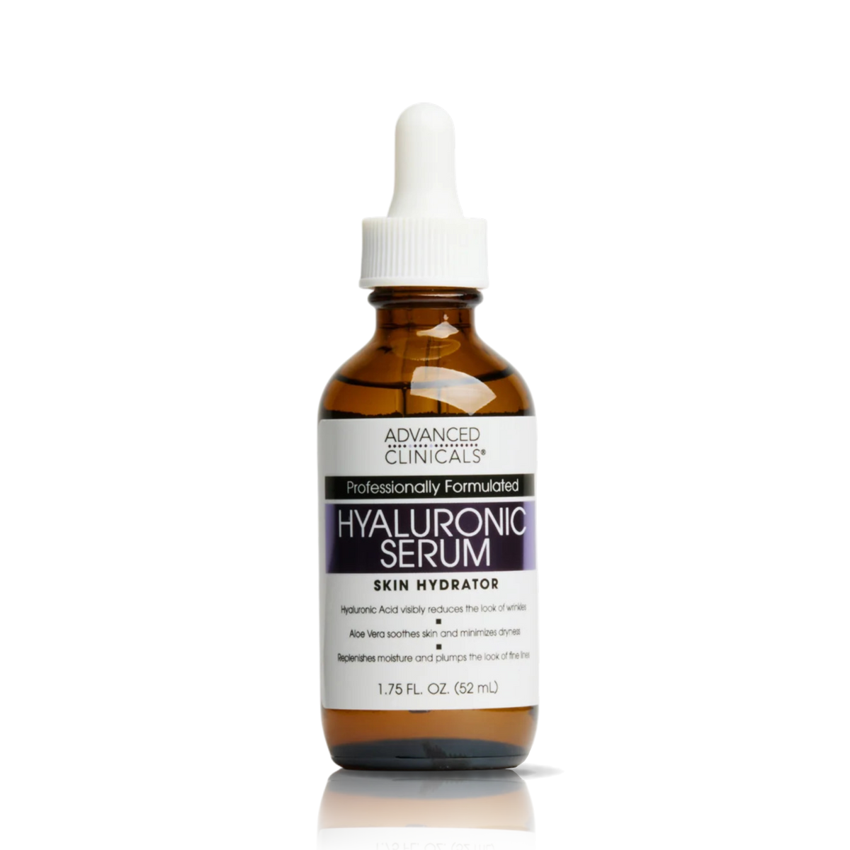 Advanced Clinicals Hyaluronic Acid Face Serum. Anti-aging Face Serum- Instant Skin Hydrator, Plump Fine Lines, Wrinkle Reduction. 1.75 Fl Oz / 52mL.