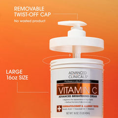 Advanced Clinicals Vitamin C Body Cream 16OZ / 454g