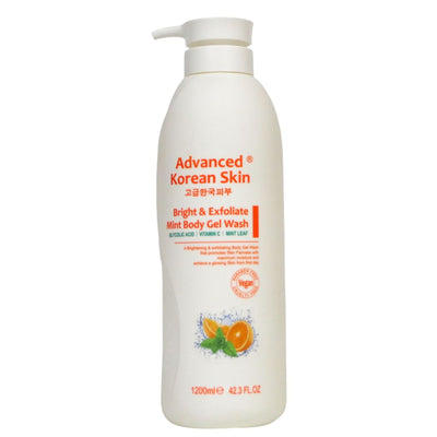 ADVANCED KOREAN SKIN BRIGHT & EXFOLIATE MINT BODY GEL WASH (WHITE) 1200ML