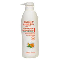 Advanced Korean Skin Bright & Exfoliate Mint Body Gel Wash (WHITE) 1200ML
