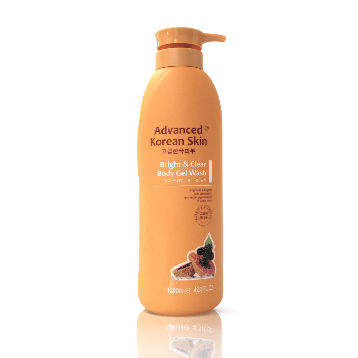 Advanced Korean Skin Bright & Clear Papaya Body Gel Wash 1200ml
