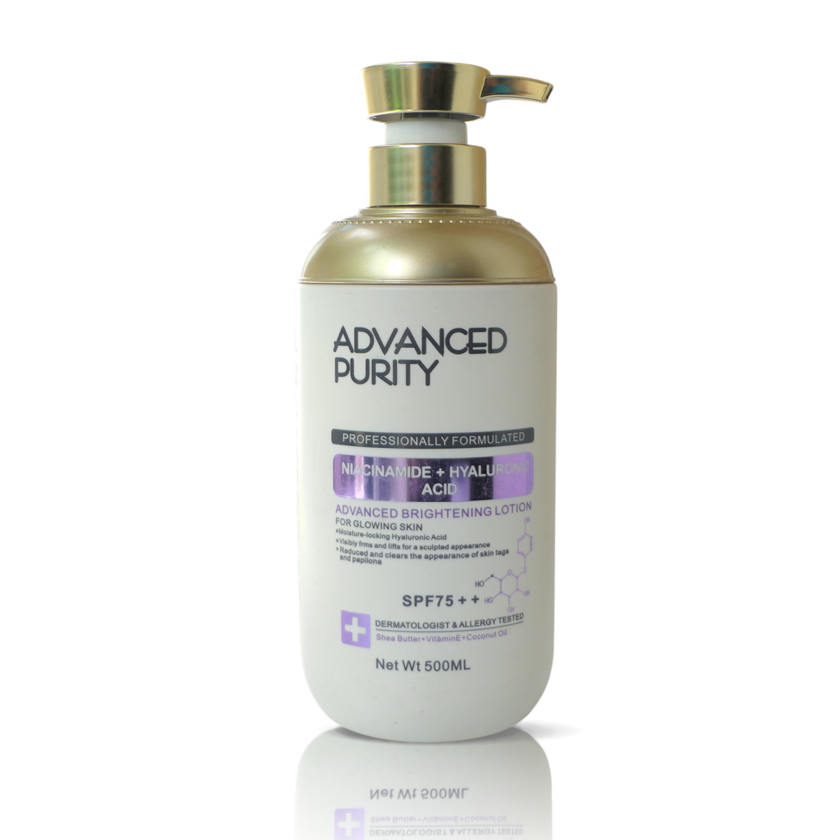 Advanced Purity – Niacinamide + Hyaluronic Acid Brightening Lotion (SPF 75)