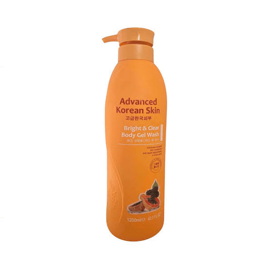 Advanced Korean Skin Bright & Clear Papaya Body Gel Wash 1200ml