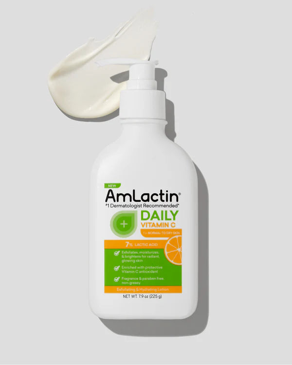 AmLactin Daily Vitamin C Lotion with 7% Lactic Acid AHA 7.9Ox / 225g