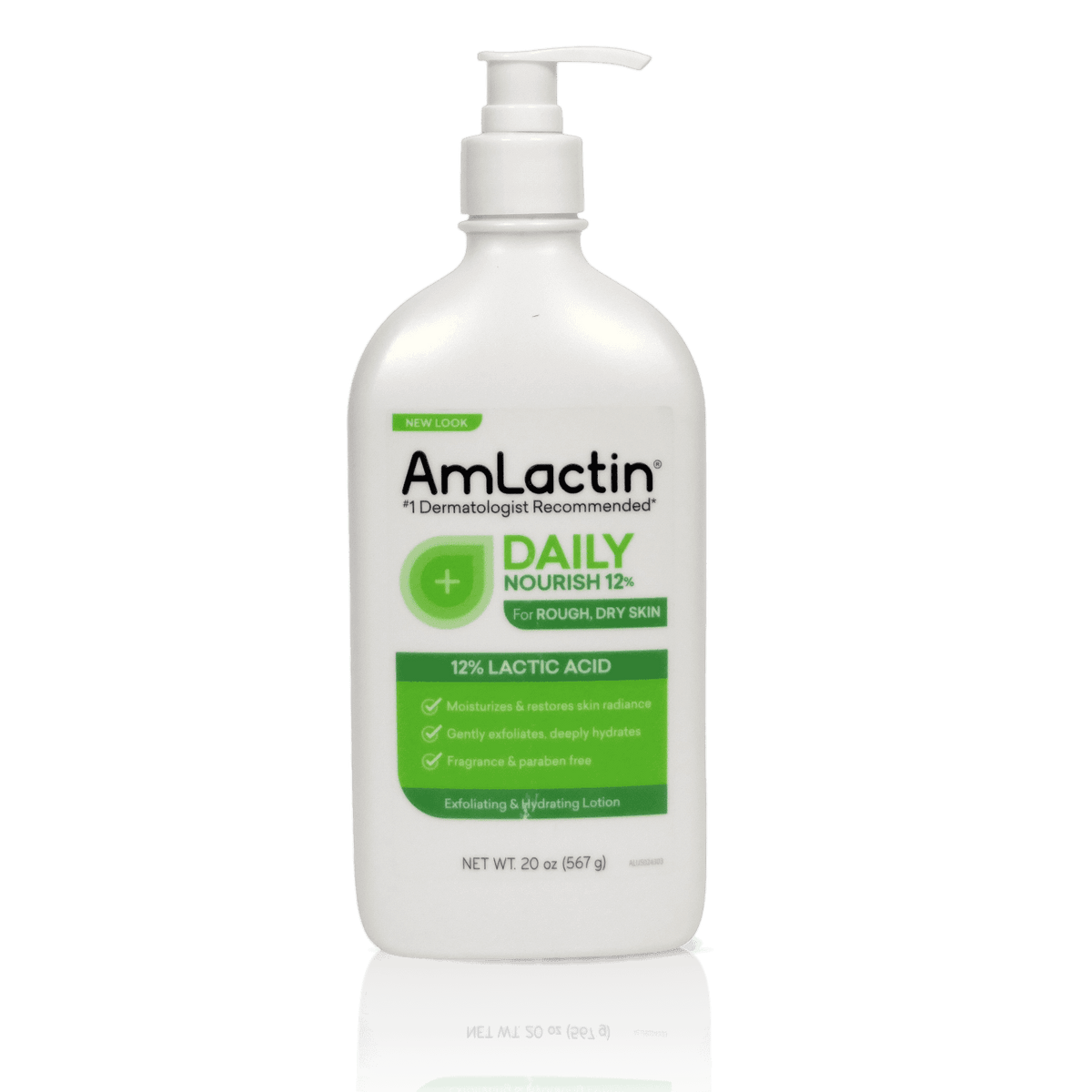 AmLactin Daily Nourish Lotion with 12% Lactic Acid AHA 20 Oz / 567 g