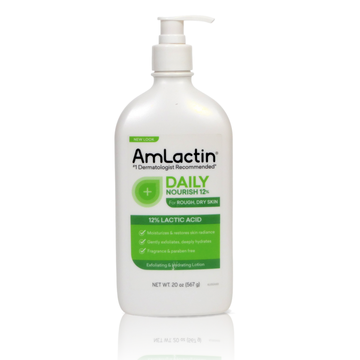 AmLactin Daily Nourish Lotion with 12% Lactic Acid AHA 20 Oz / 567 g