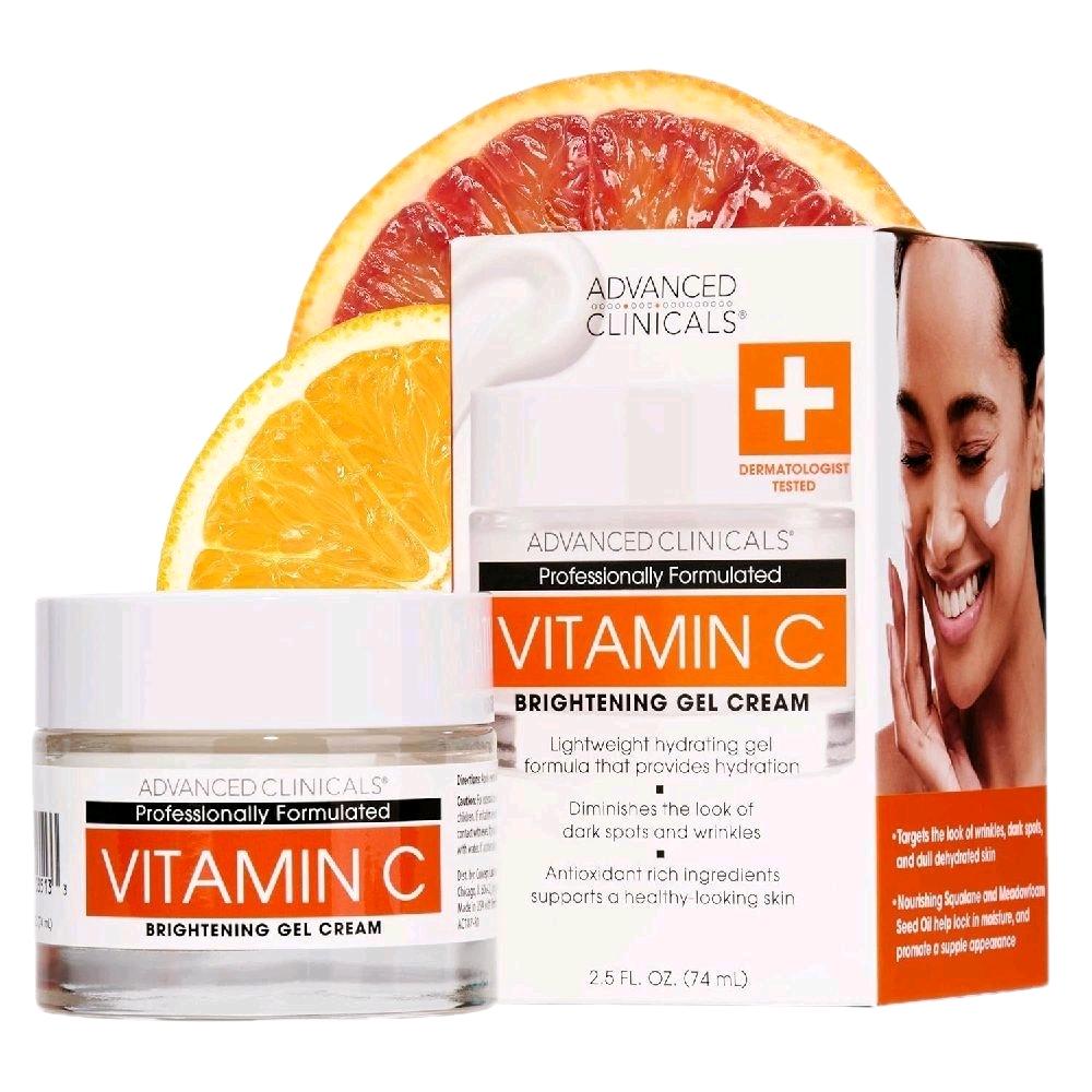 Advanced Clinicals, Vitamin C, Brightening Gel Cream, 2.5 fl oz (74 ml)