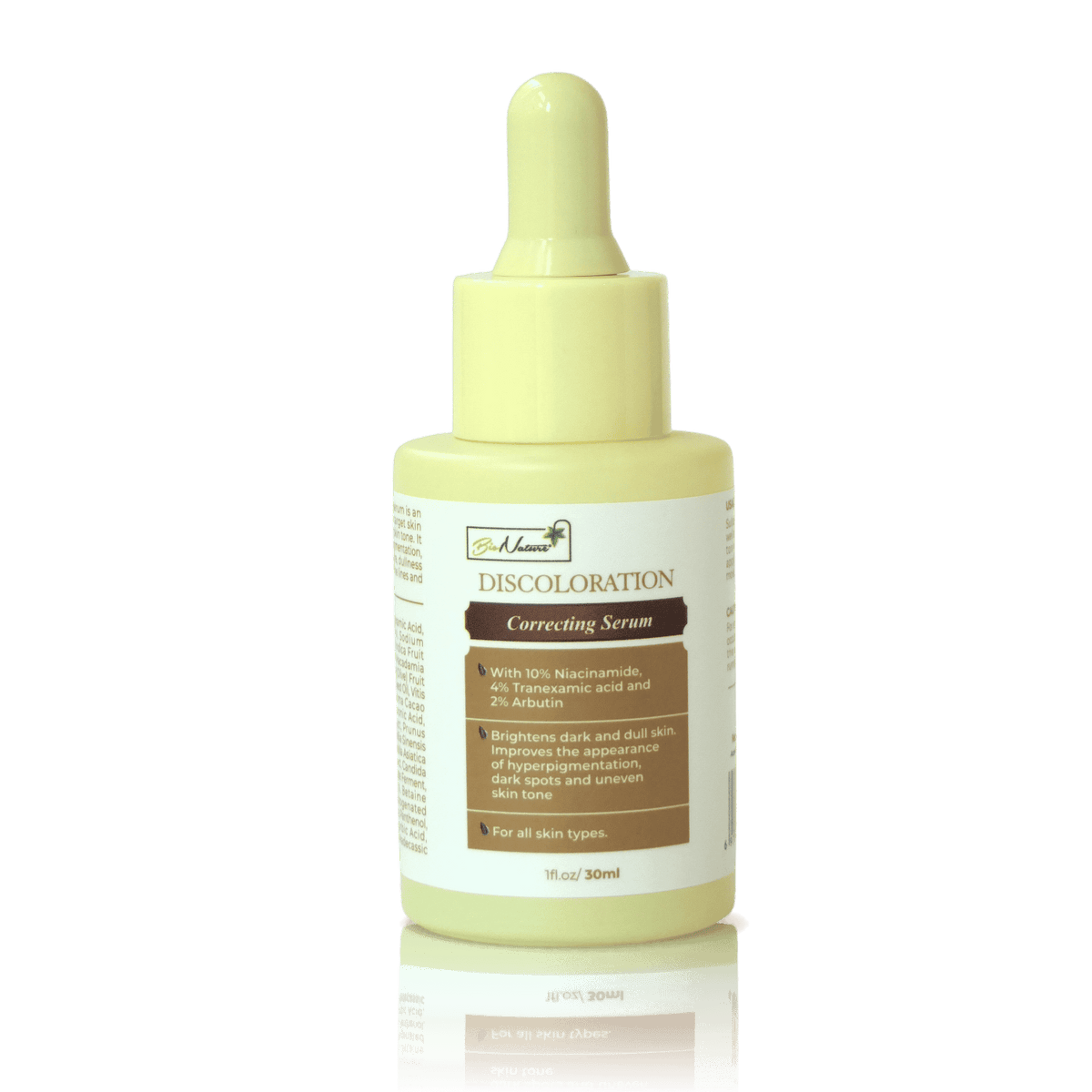 BioNature Discoloration Correcting Serum with 10% Niacinamide 4% Tranexamic Acid & 2% Arbutin 30ml