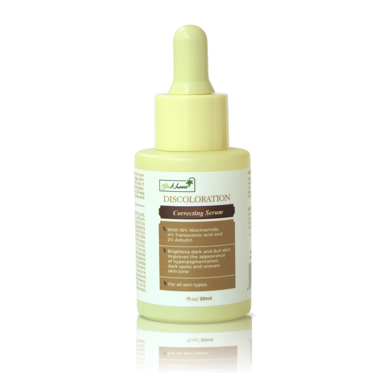 BioNature Discoloration Correcting Serum with 10% Niacinamide 4% Tranexamic Acid & 2% Arbutin 30ml