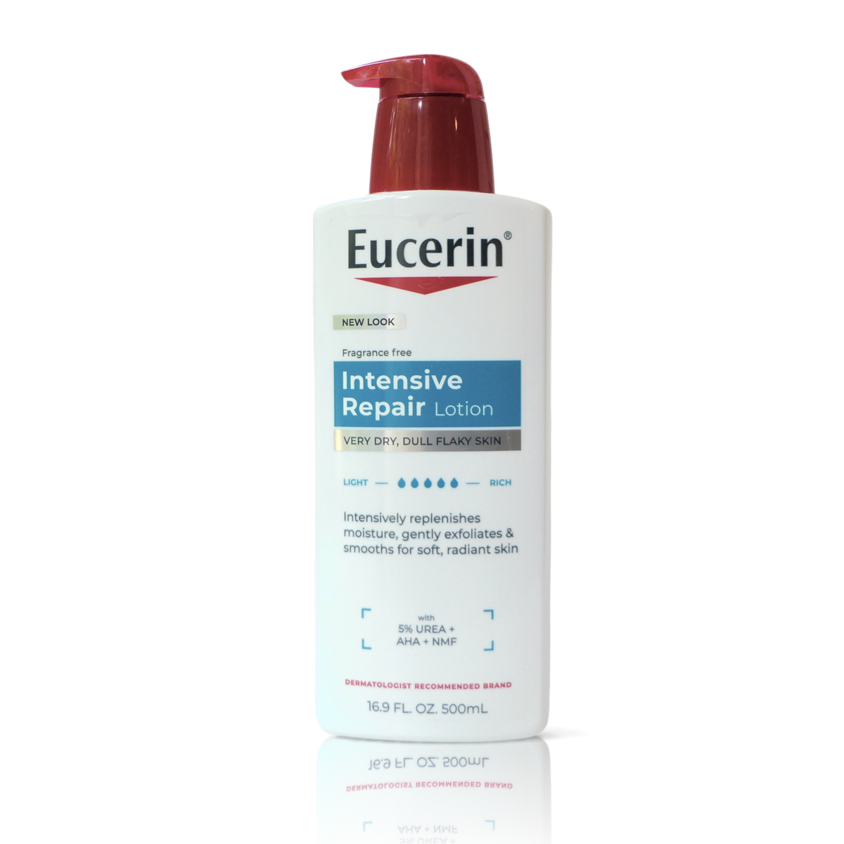 Eucerin, Intensive Repair Lotion, Fragrance Free, 16.9 fl oz (500 ml)