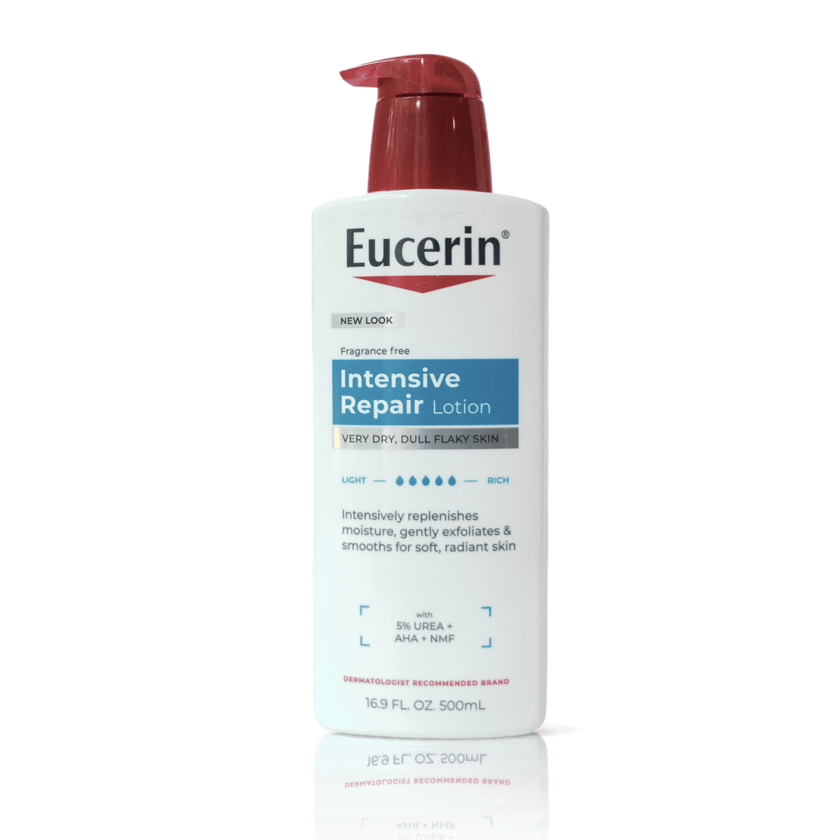 Eucerin, Intensive Repair Lotion, Fragrance Free, 16.9 fl oz (500 ml)