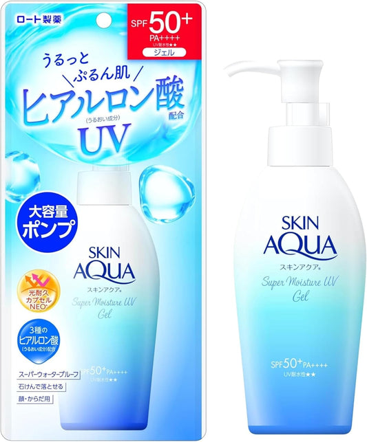 Skin Aqua UV Super Moisture UV Gel pump Sunscreen Fragrance-free SPF50+ / PA++++ (140g)